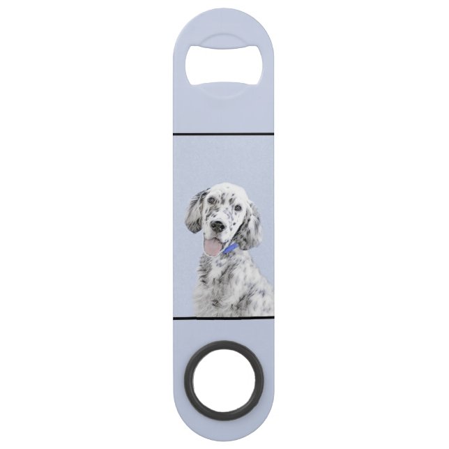 Anglais Setter Blue Belton Peinture Chien Art (Dos)