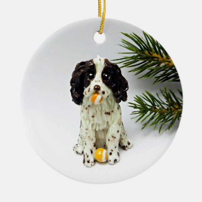 Anglais Springer espagnol chien ornement de Noël (Devant)