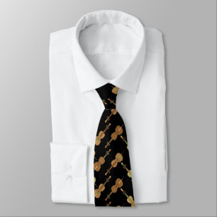 Angled Cellos Pattern  Tie