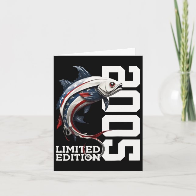 Angler 20th Birthday Fishing Limited Edition 2005  Card (Front)