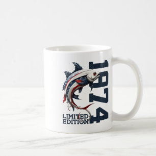 Angler 51st Birthday Fishing Limited Edition 1974 Coffee Mug