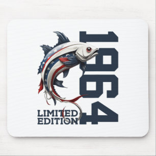 Angler 62nd Birthday Fishing Limited Edition 1964 Mouse Pad