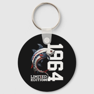 Angler Birthday Fishing Limited Edition 1964 1  Keychain