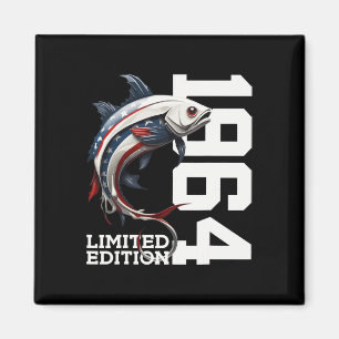 Angler Birthday Fishing Limited Edition 1964 1  Magnet