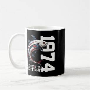 Angler Birthday Fishing Limited Edition 1974 1 Coffee Mug