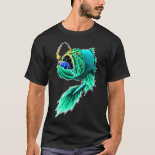 angler fish blue with orange light T-Shirt