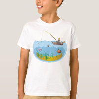 Angler Fish Boat Rowboat Man Lake River Rod Hat
