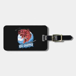 angler-fish-red-snapper-fisherman-artwork-vector luggage tag