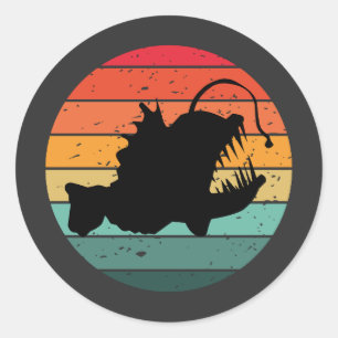 Angler fish Vintage anglerfish   Classic Round Sticker