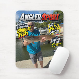 Angler Fisherman Magazine Mouse Pad
