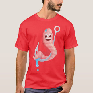 Angler fishing angling earthworm dewworm  T-Shirt