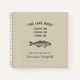 Angler Fishing Humour Personalized Fish Recipes Notebook