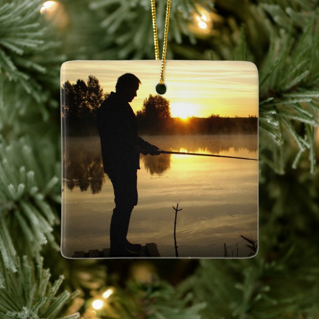 Angler morning ceramic ornament (Tree)