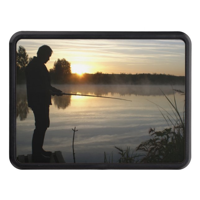 Angler morning trailer hitch cover (Front)
