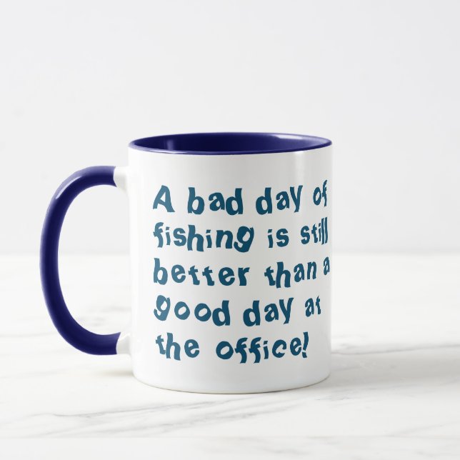 Angler or Fisherman Gift with Fishing Quotation Mug (Left)