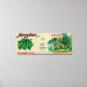 Angler Peas LabelChicago, IL Canvas Print