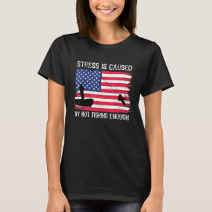 Angler Usa Flag Fishing Fish For Fisherman T-Shirt