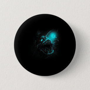 Anglerfish Deep Sea Creatures Angler Fish Ocean Se 2 Inch Round Button