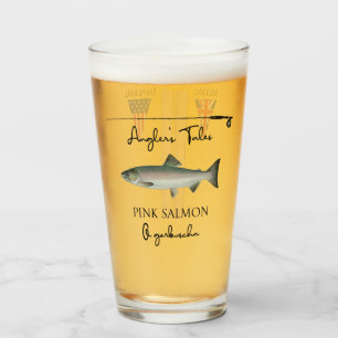 Angler's Tales, Pint Glassware, PNK SALMON Glass