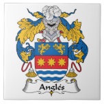Angles Family Crest Tile<br><div class="desc">Angles Coat Of Arms</div>