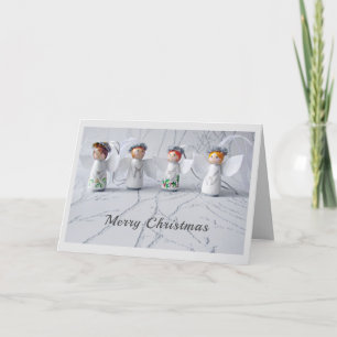 Angles for a Merry Christmas Greeting Card