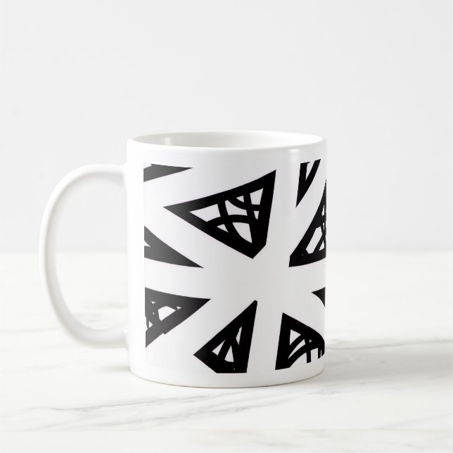 Angles In Black and White Coffee Mug (Left)