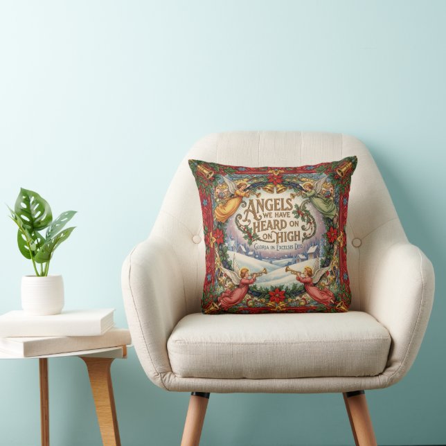 Angles we have Heard on Hig Throw Pillow (Chair)