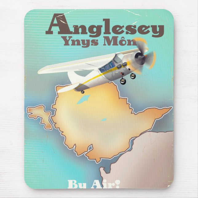 Anglesea, vintage style travel poster mouse pad (Front)