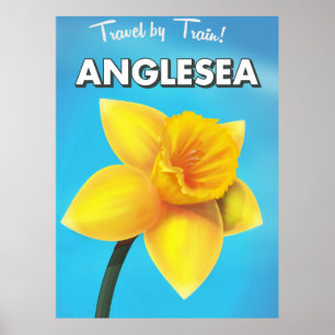 Anglesea Vintage travel poster cartoon