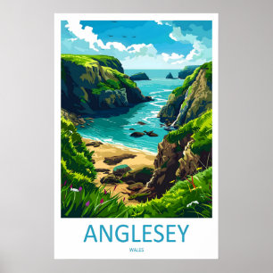 Anglesey Vintage Travel Poster Ski National Park
