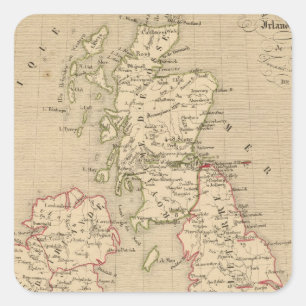 Angleterre, Irelande & Ecosse 1281 a 1400 Square Sticker