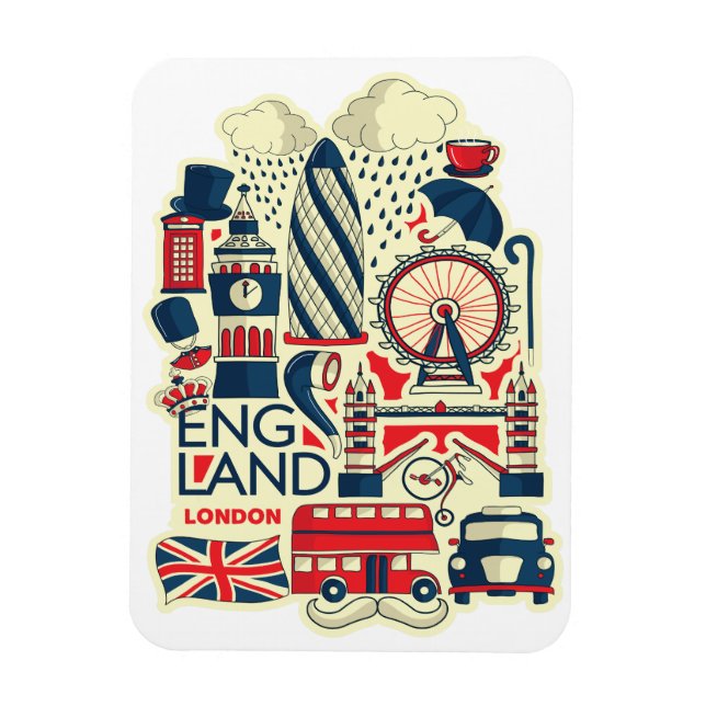 Angleterre London Funny Magnet (Vertical)
