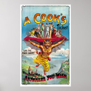 Angleterre Poster de cirque Vintage restauré