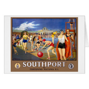 Angleterre Southport restauré Poster Vintage voyag