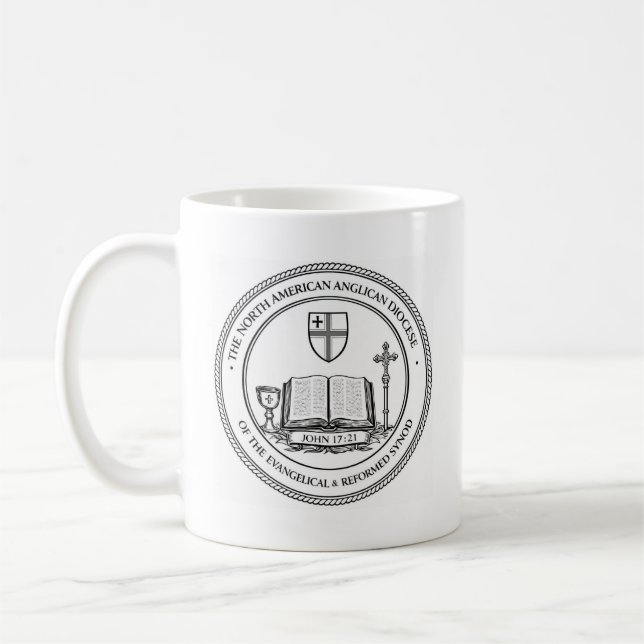 Anglican E & R Mug, Logo with scripture  Coffee Mug (Left)