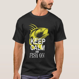 Angling Bass Hoodie Keep Calm And Fish On For Fish T-Shirt