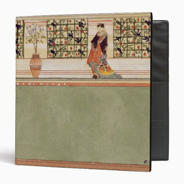 Anglo-Japanese Wall Design, c.1860 (w/c & pencil o Binder (Front/Inside)