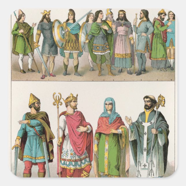 Anglo-Saxon Dress Square Sticker (Front)