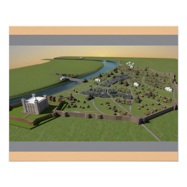 Anglo Saxon London with Tower Poster (Front)