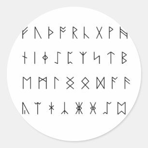 Anglo-Saxon Runes Classic Round Sticker