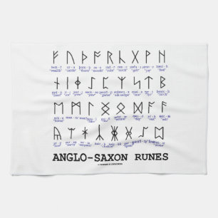 Anglo-Saxon Runes (Linguistics Cryptography) Kitchen Towel