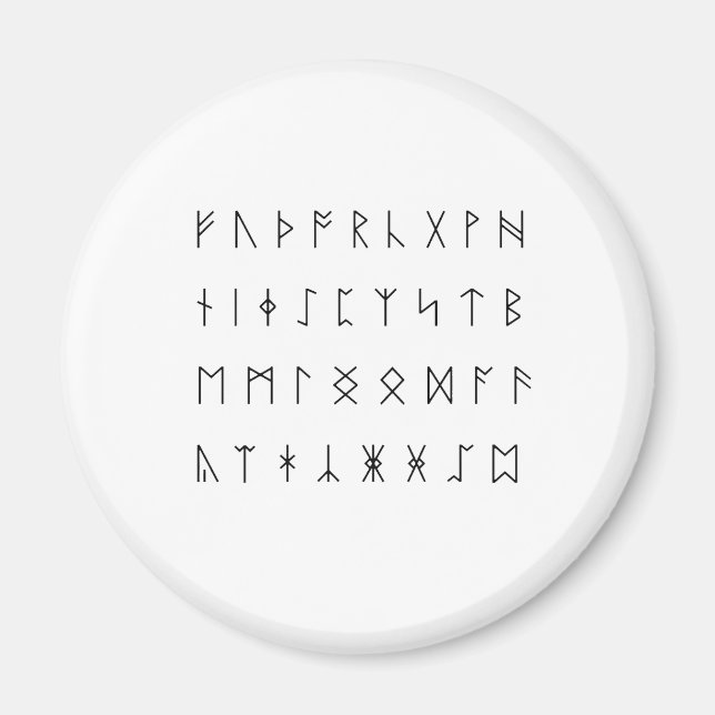 Anglo-Saxon Runes Magnet (Front)