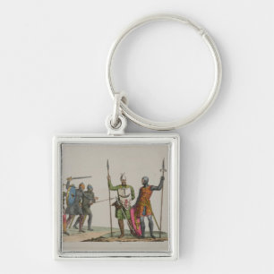 Anglo-Saxon Warriors, plate 14 from 'The History o Keychain
