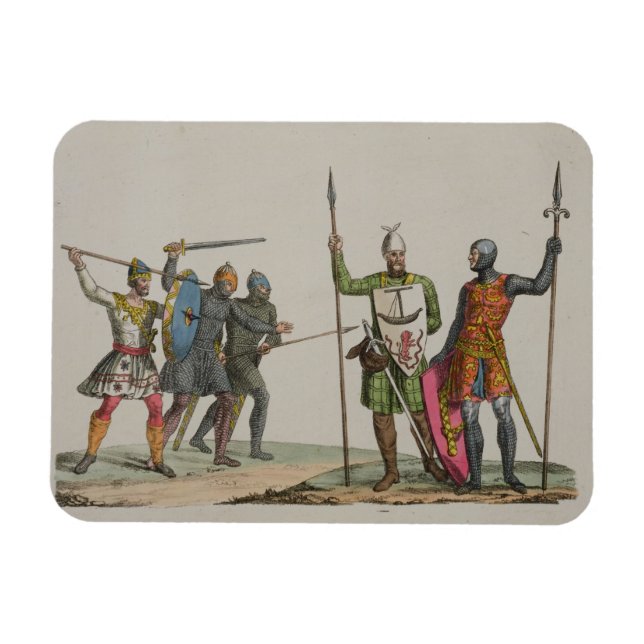 Anglo-Saxon Warriors, plate 14 from 'The History o Magnet (Horizontal)