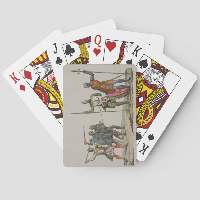 Anglo-Saxon Warriors, plate 14 from 'The History o Playing Cards (Back)