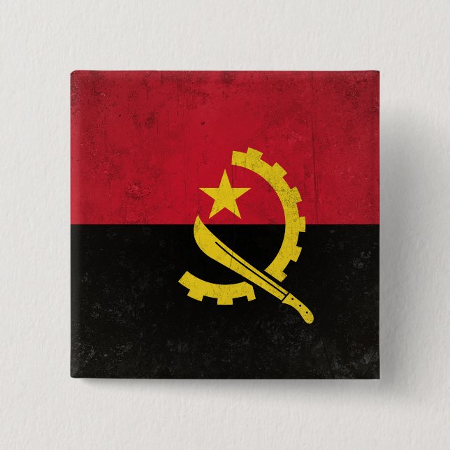 Angola 2 Inch Square Button (Front)