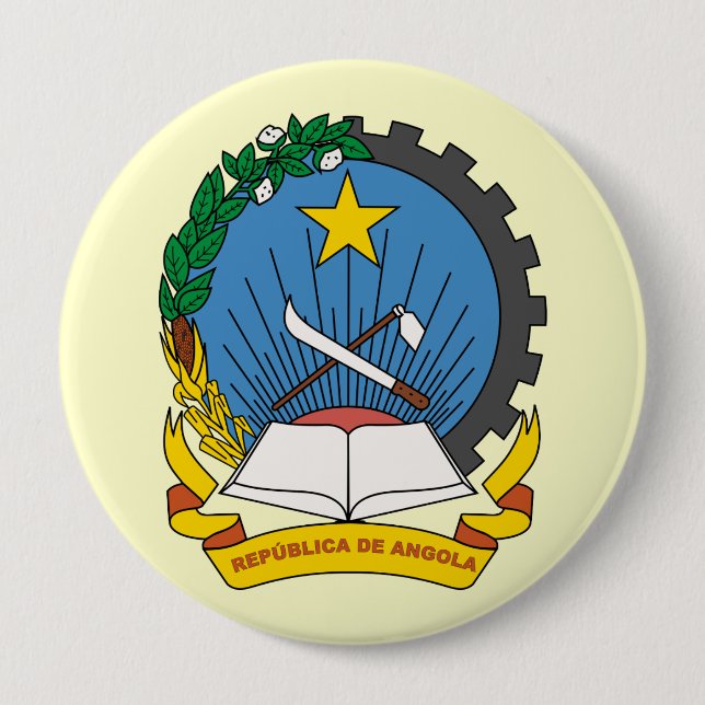 Angola, Angola 4 Inch Round Button (Front)