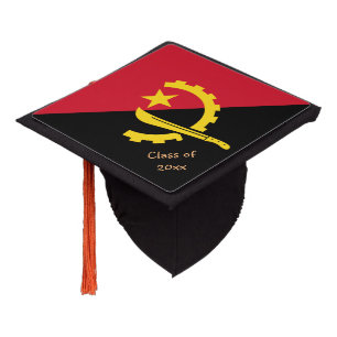 Angola & Angolan Flag - Students / University Graduation Cap Topper