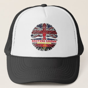 Angola Angolan Uk United Kingdom British Tree Trucker Hat