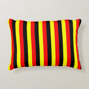 angola belgium uganda germany flag stripes red yel accent pillow